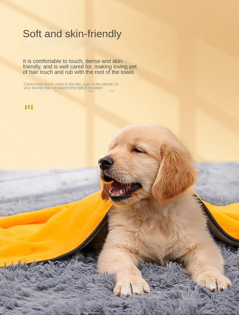 New Pet Dog Absorbent Towel Microfiber Dog Bathing Towel Dog Bathrobes Wiping Cloth